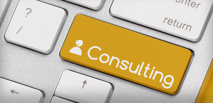 Consulting button on the keyboard ensures that the company understands the needs and challenges of the client