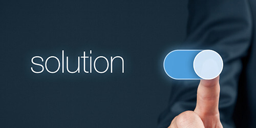 Turning on the solution button guarantees each solution is catered to the specific needs of an individual client